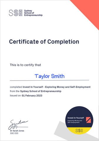 Workshop Certificate Sample