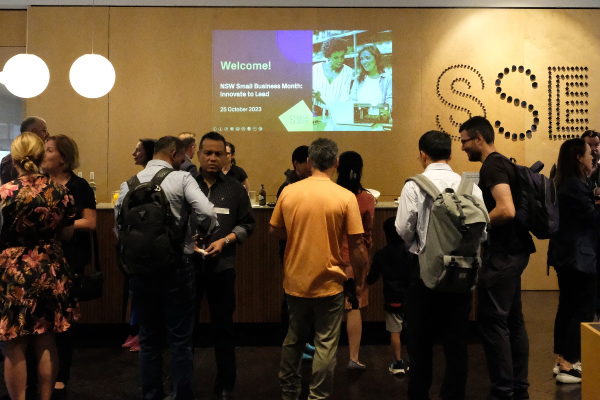 Small Business Month Event opening closeup